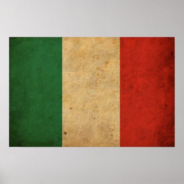 Poster Drapeau Italie vintage (Devant)