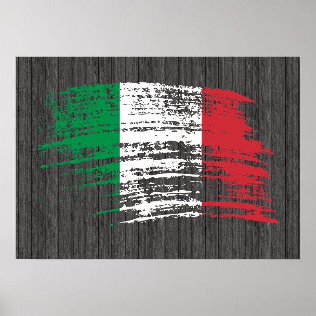 Poster Drapeau italien cool (Devant)