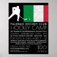 Drapeau italien, Joueur de hockey, Publicité de ca