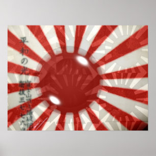 Poster Drapeau japonais