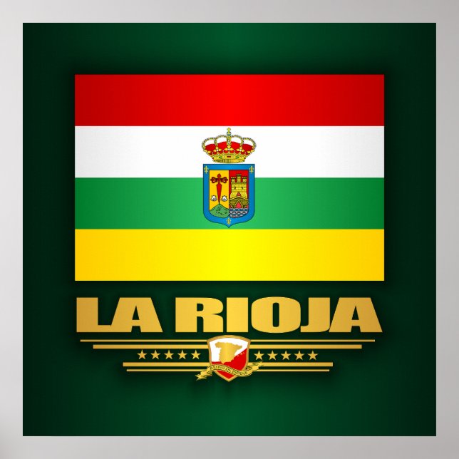 Poster Drapeau La Rioja (Devant)