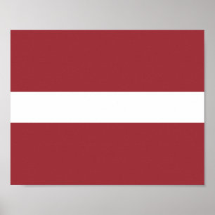 Poster Drapeau Lettonie