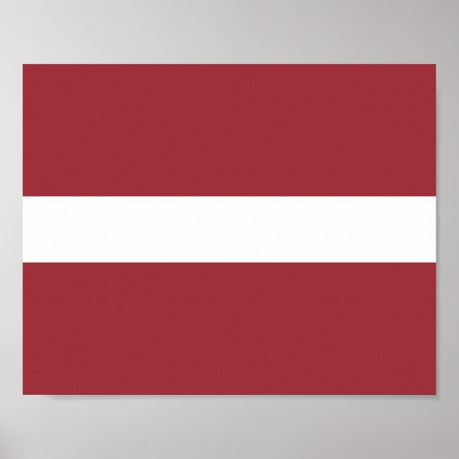 Poster Drapeau Lettonie (Devant)