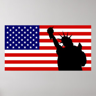 Poster Drapeau Liberty