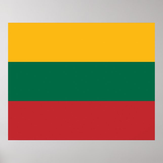 Poster Drapeau lituanien (Devant)