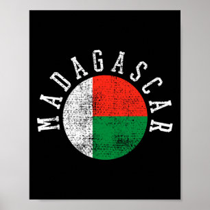 Poster Drapeau malgache de Madagascar