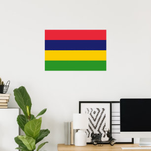 Poster Drapeau mauricien