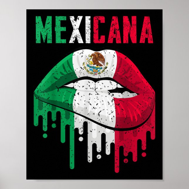 Poster Drapeau mexicain Chemise fille femmes enfant bébé  (Devant)