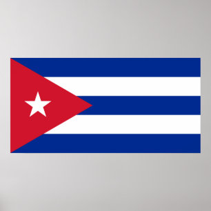 Poster Drapeau mondial de Cuba