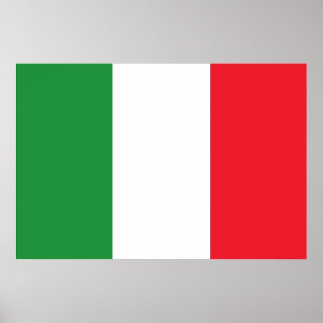 Poster Drapeau national d'Italie (Devant)
