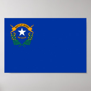Poster Drapeau national du Nevada