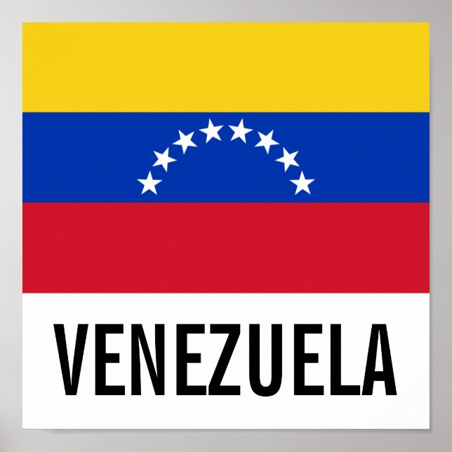 Poster drapeau national du Venezuela (Devant)