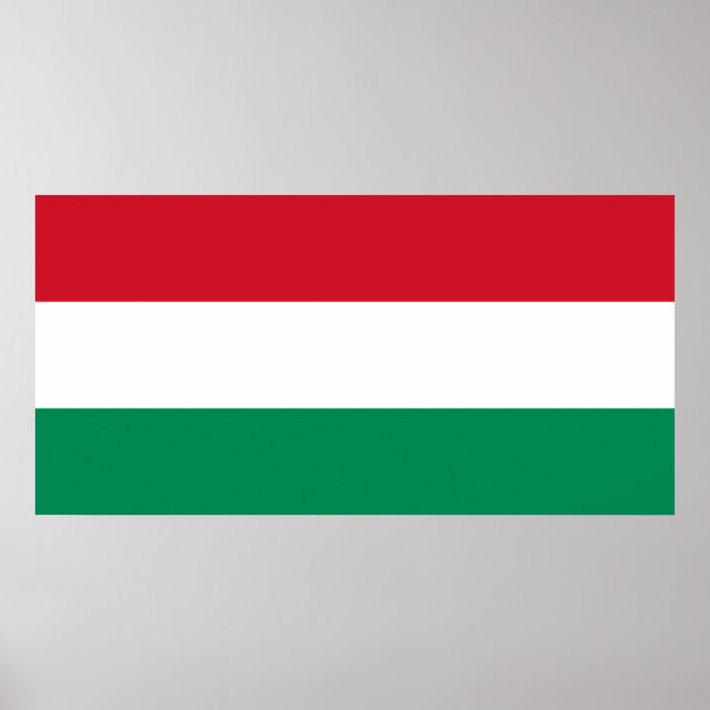 Poster Drapeau national hongrois (Devant)