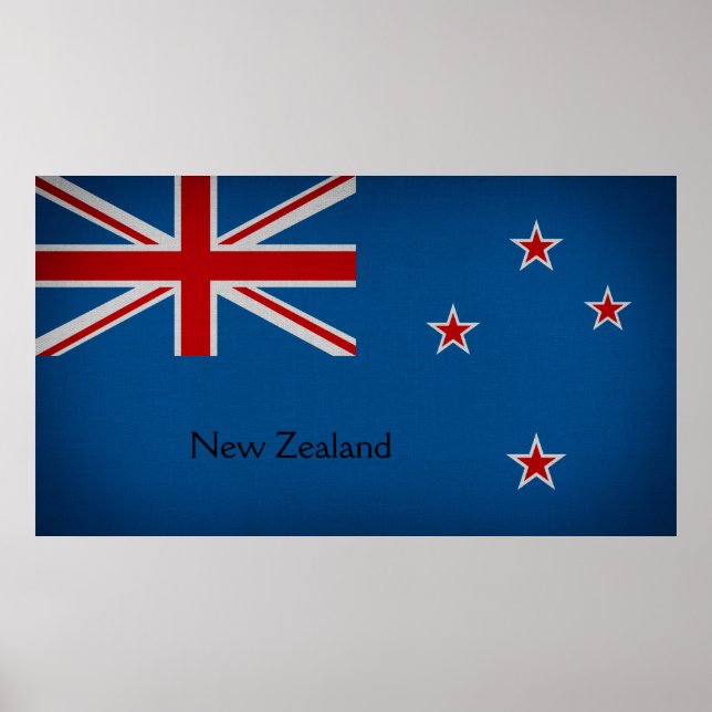 Poster Drapeau néo-zélandais (Devant)