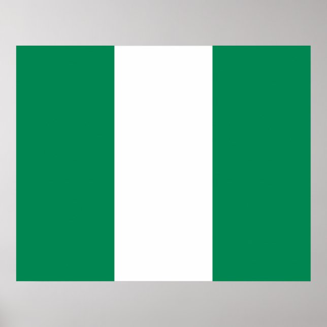 Poster Drapeau nigérian (Devant)