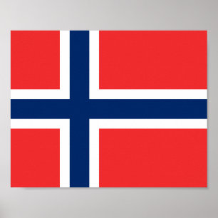 Poster Drapeau norvégien