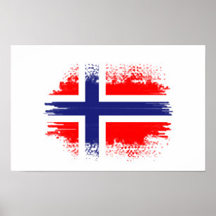 Poster Drapeau norvégien
