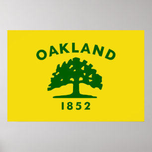 Poster Drapeau Oakland, Californie, États-Unis