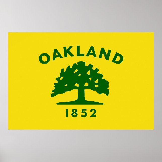 Poster Drapeau Oakland, Californie, États-Unis (Devant)