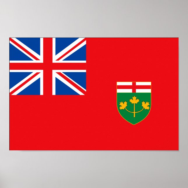 Poster Drapeau ONTARIO (Devant)