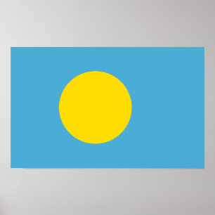 Poster Drapeau Palaos - Palaos