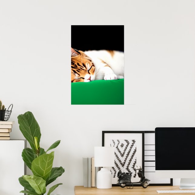 Poster Drapeau PALESTINE GRATUIT Chat (Bureau à domicile)