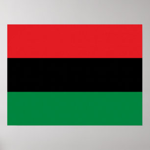 Poster Drapeau panafricain de l'UNIA