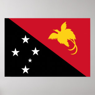 Poster Drapeau Papouasie-Nouvelle-Guinée