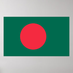 Poster Drapeau patriotique bangladais