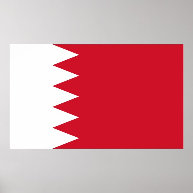 Poster Drapeau patriotique de Bahreïn (Devant)