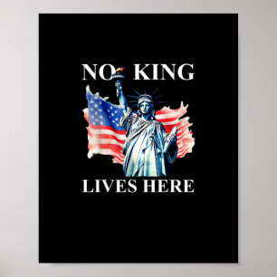 Poster Drapeau patriotique de la liberté « Aucun roi ne v