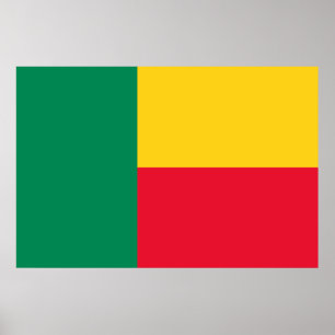 Poster Drapeau patriotique du Bénin
