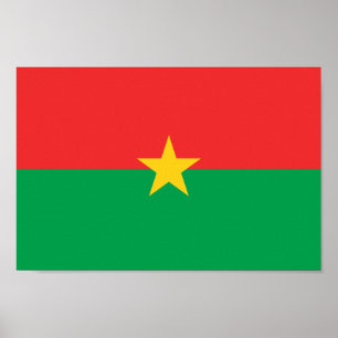 Poster Drapeau patriotique du Burkina Faso