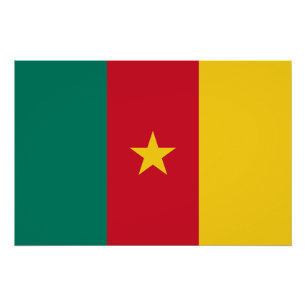 Poster Drapeau patriotique du Cameroun