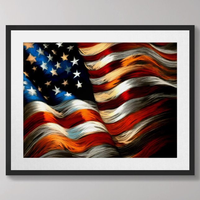 Poster Drapeau Patriotique USA Dur Pastel (Créateur téléchargé)