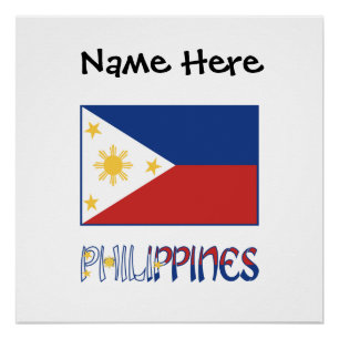 Poster Drapeau philippin philippin personnalisé