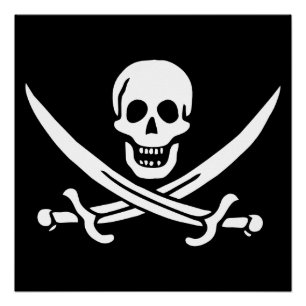 Poster Drapeau Pirate