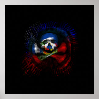 Poster Drapeau pirate haïtien