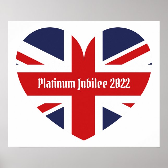 Poster Drapeau Platinum Jubilee 2022/Angleterre (Devant)