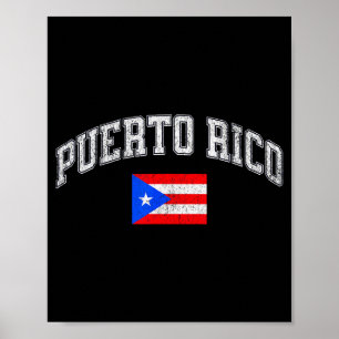 Poster Drapeau portoricain du patrimoine hispanique de Po