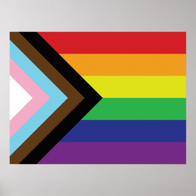 Poster Drapeau progressiste LGBTQIA (Devant)