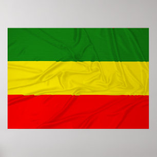 Poster Drapeau rastafarien