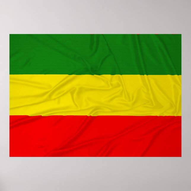 Poster Drapeau rastafarien (Devant)