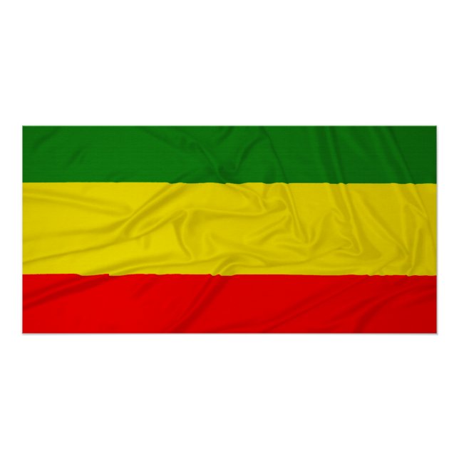 Poster Drapeau rastafarien (Devant)