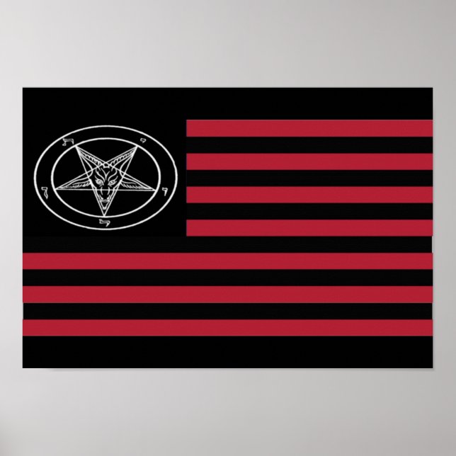 Poster Drapeau satanique (Devant)
