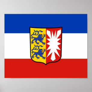 Poster Drapeau Schleswig-Holstein