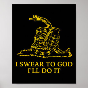 Poster Drapeau serpent Snek Gadsden Ne marche pas sur moi