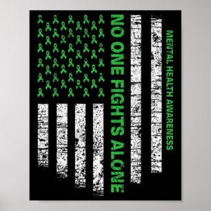 Poster Drapeau seul pour la sensibilisation à la santé me