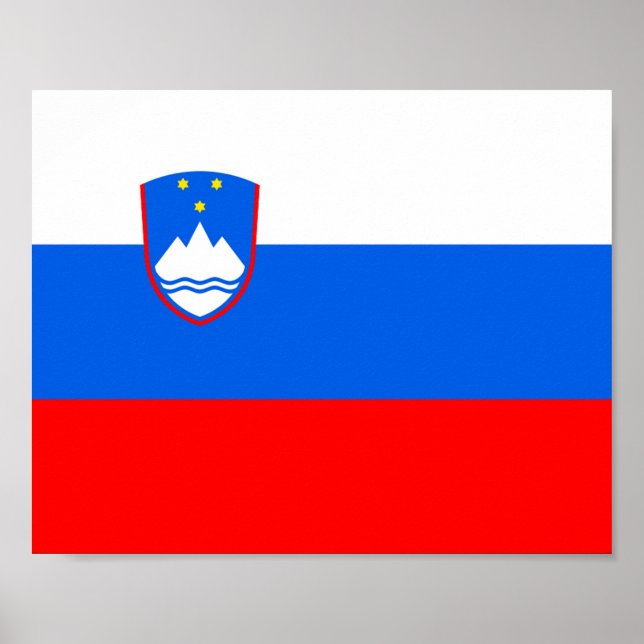 Poster Drapeau Slovénie (Devant)