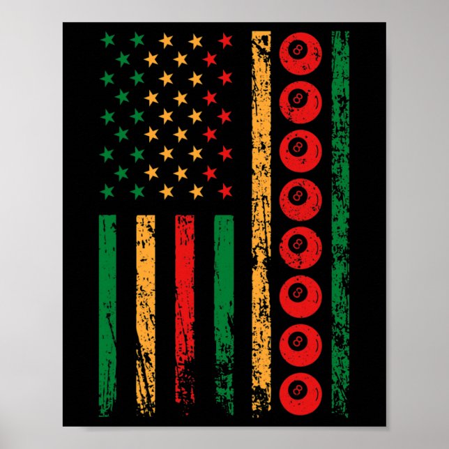 Poster Drapeau sportif américain Noir Histoire Mois Billa (Devant)